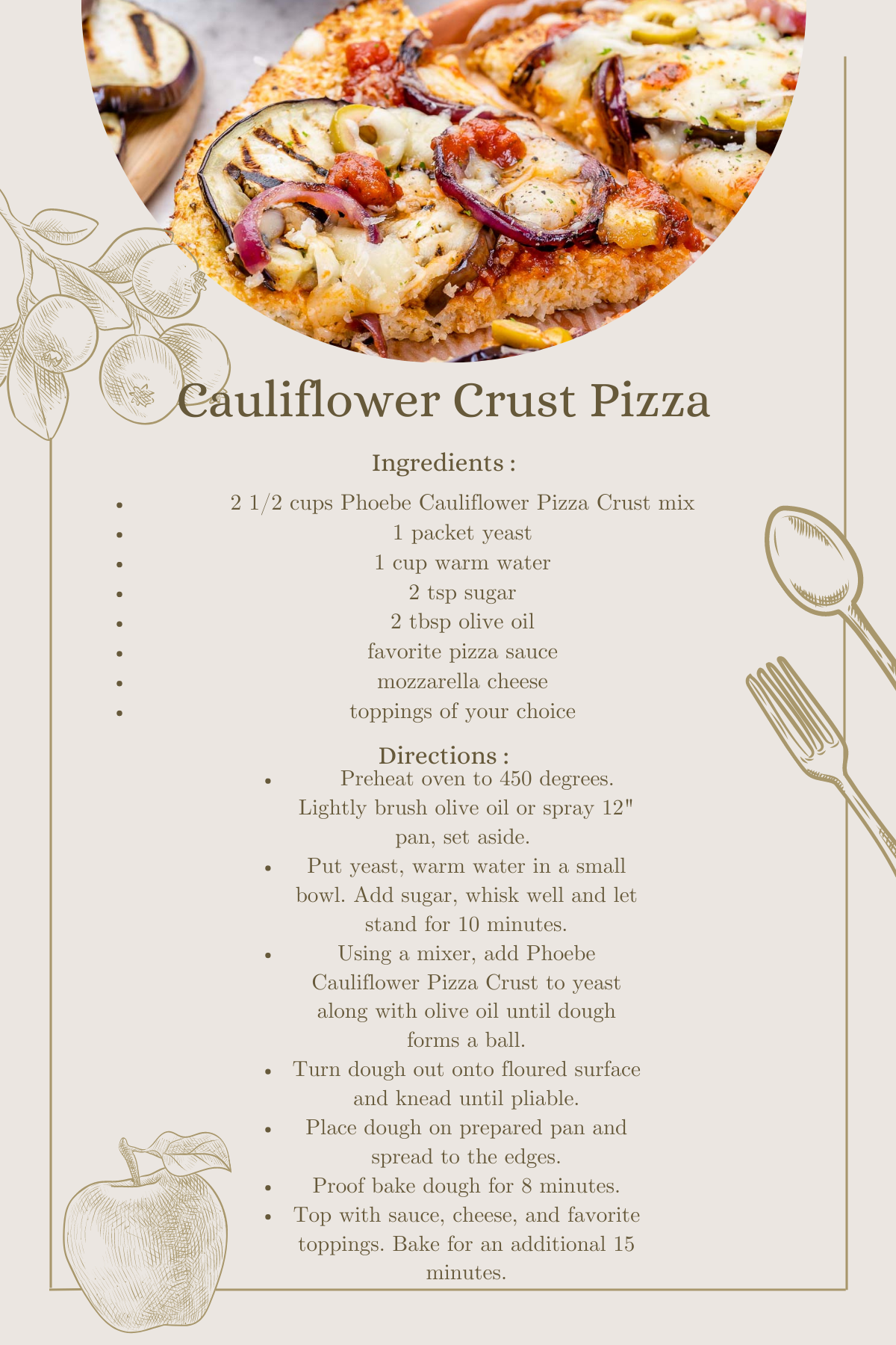 Cauliflower Pizza Crust